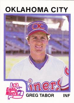 Greg Tabor 1987 baseball card