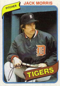Jack Morris 1980 baseball card