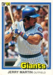 Jerry Martin 1984 baseball card