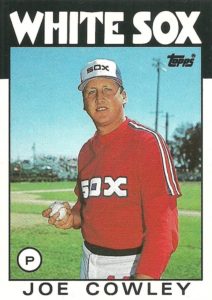 Joe Cowley 1986 baseball card