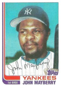 John Mayberry 1982 baseball card