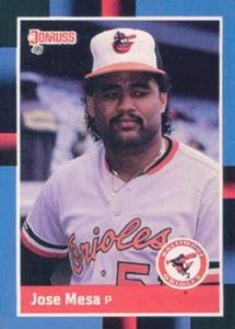 Jose Mesa 1988 baseball card