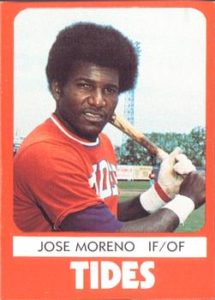 Jose Moreno 1980 baseball card