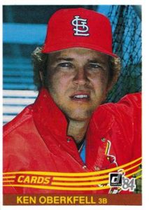 Ken Oberkfell 1984 baseball card