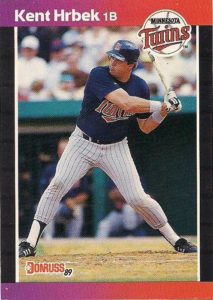 Kent Hrbek 1989 baseball card