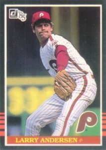 Larry Andersen 1985 baseball card