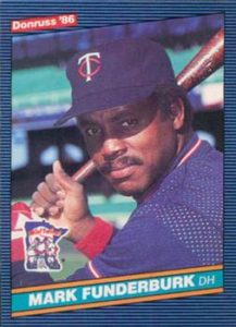 Mark Funderburk 1985 baseball card