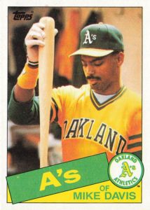 Mike Davis 1985 baseball card