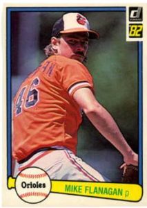 Mike Flanagan 1982 baseball card