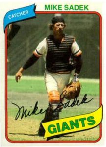 Mike Sadek 1980 baseball card