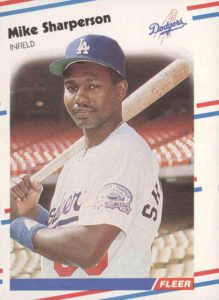 Mike Sharperson 1988 Fleer Baseball Card