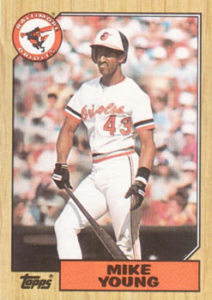 Mike Young 1987 Topps Baseball Card
