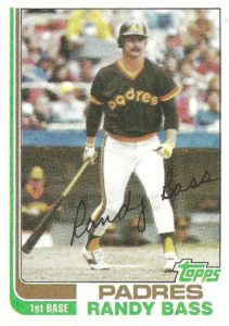 Randy Bass 1982 baseball card