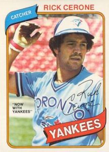 Rick Cerone 1980 baseball card