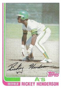 Rickey Henderson 1982 baseball card
