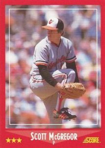 Scott McGregor 1988 baseball card