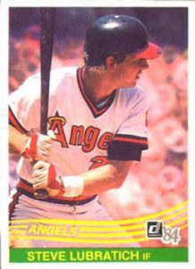 Steve Lubratich 1984 baseball card