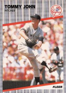 Tommy John 1989 baseball card