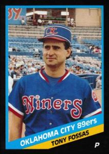 Tony Fossas 1988 baseball card