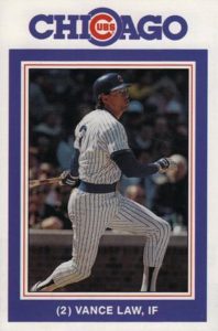 Vance Law 1988 baseball card