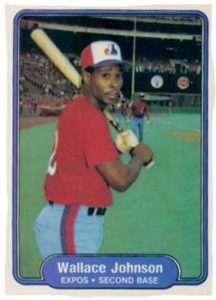 Wallace JOhnson 1982 baseball card