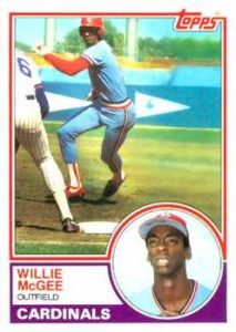 Willie McGee 1983 baseball card
