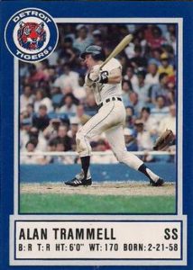 Alan Trammell 1988 baseball card