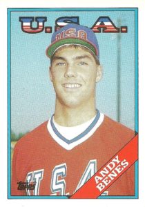 Andy Benes 1988 baseball card