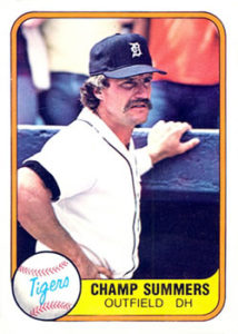Champ Summers 1981 baseball card