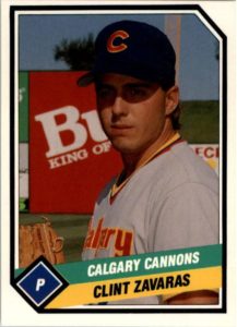 Clint Zavaras 1989 baseball card