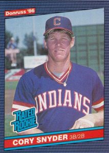 Cory Snyder 1986 baseball card