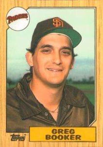 Greg Booker 1987 baseball card