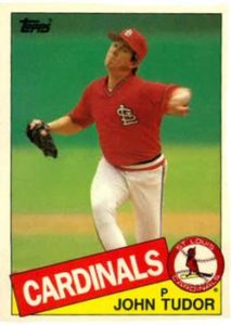 John Tudor 1985 baseball card