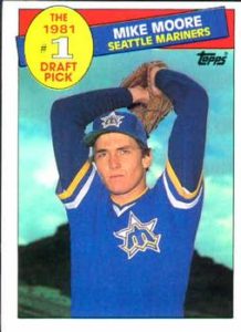 Mike Moore 1985 Draft pick card