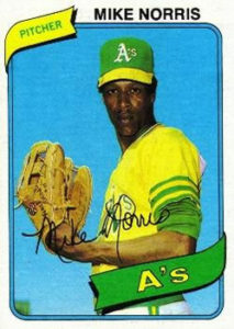 Mike Norris 1980 baseball card