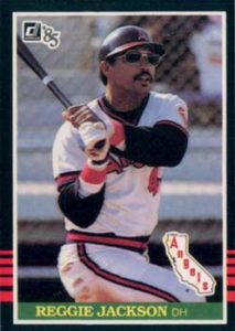 Reggie Jackson 1985 baseball card