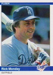 Rick Monday 1984 baseball card