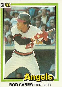 Rod Carew 1981 baseball card - 1980s Baseball