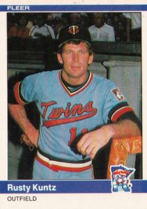 Rusty Kuntz 1984 baseball card