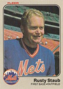 Rusty Staub 1983 baseball card