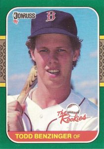Todd Benzinger 1987 baseball card