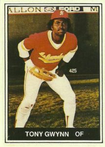 Tony Gwynn 1982 minor league card