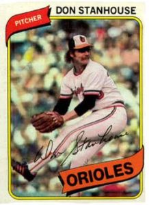 Don Stanhouse 1980 Topps Baseball card