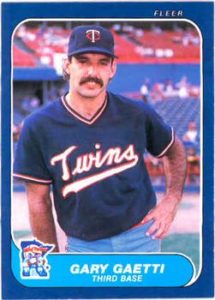 Gary Gaetti 1986 Fleer baseball card