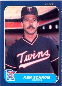 Ken Schrom 1986 baseball card