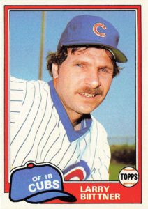 Larry Biittner 1981 Topps Baseball Card