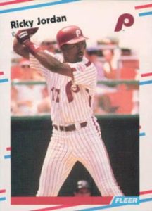 Ricky Jordan 1988 Fleer baseball card