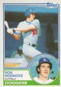 Ron Roenicke 1983 baseball card
