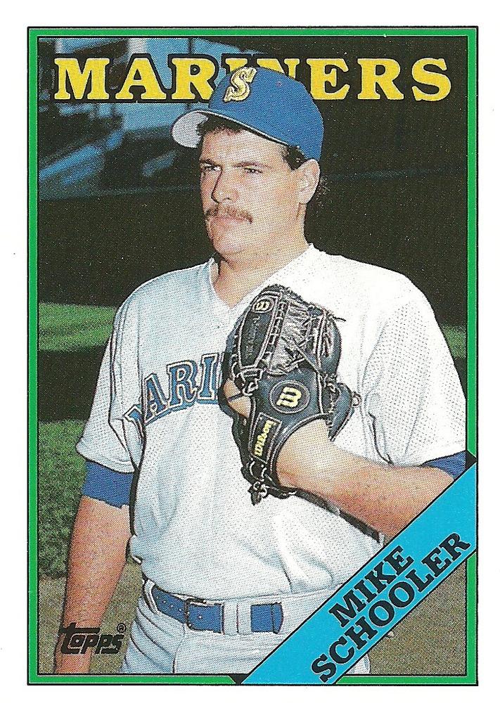 Mike Schooler 1988 Topps Baseball Card 1980s Baseball