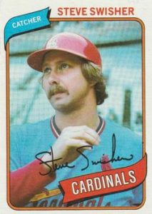 Steve Swisher 1980 Topps Baseball Card